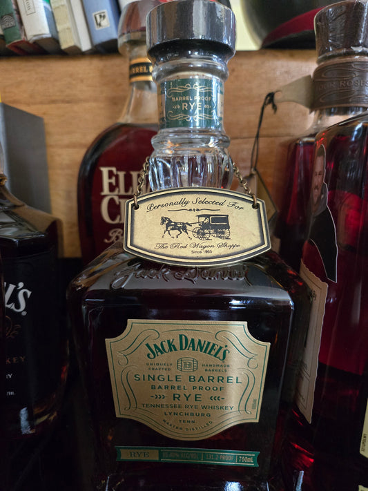 Jack Daniels Single Barrel Barrel Strength Rye - brass mug pick